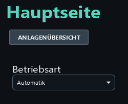 Automatik is selected. No real PLC connection was active in this run: the image confirms the interaction, not acceptance by a plant.