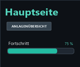 Simulation 75: 75 % with a three-quarter-filled bar.