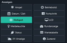 Select Displays → Hotspot.