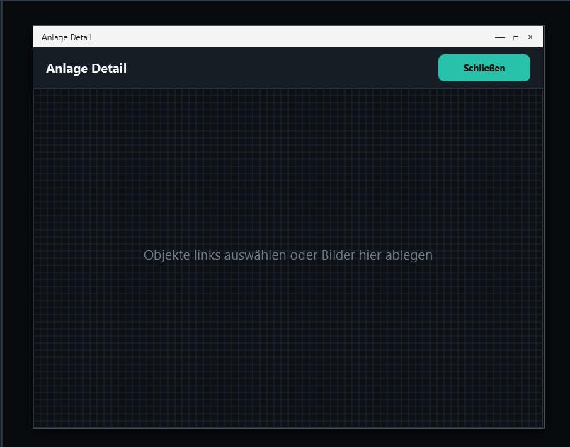 The new detail page opens for editing with an empty grid.