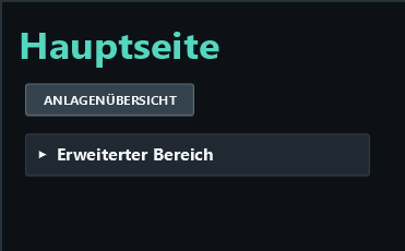 Collapsed: the dark header remains visible; the assigned button is hidden.
