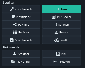 Select Structure → Line (Linie).