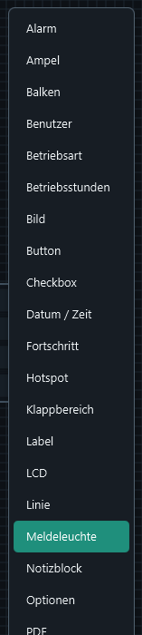 Alternative insertion through the large object picker opened with a right-click.