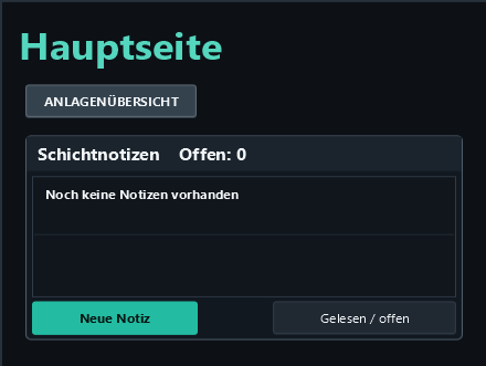 Empty notepad in test mode with its action buttons.