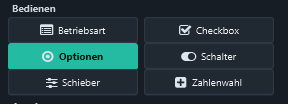 Select Controls → Optionen. The small image is shown at its natural size.
