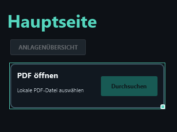 New PDF file selector in the editor.