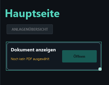 New PDF object in the editor, with no file selected yet.