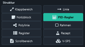 Select PID controller in the Structure group.
