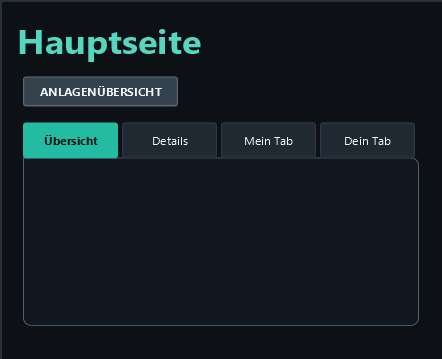 Test mode: Übersicht is active.