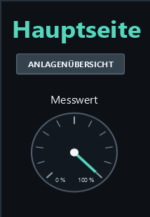 The value remains 100 %. Without the extra number below, the gauge uses more space.