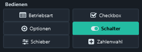 Select Controls → Schalter. The small image is shown at its natural size.