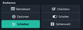 Select Controls → Schieber. The small image is shown at its natural size.
