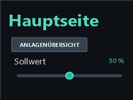 Initial state: the slider shows 50 %.