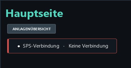 Keine Verbindung appears with a red border.