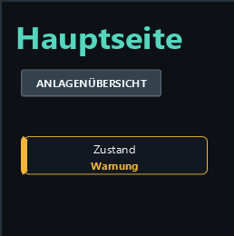 After returning to German, the same value 2 shows Warnung again.