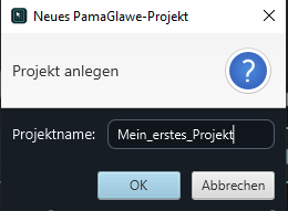 A meaningful project name makes it easier to find later. Click images to enlarge.